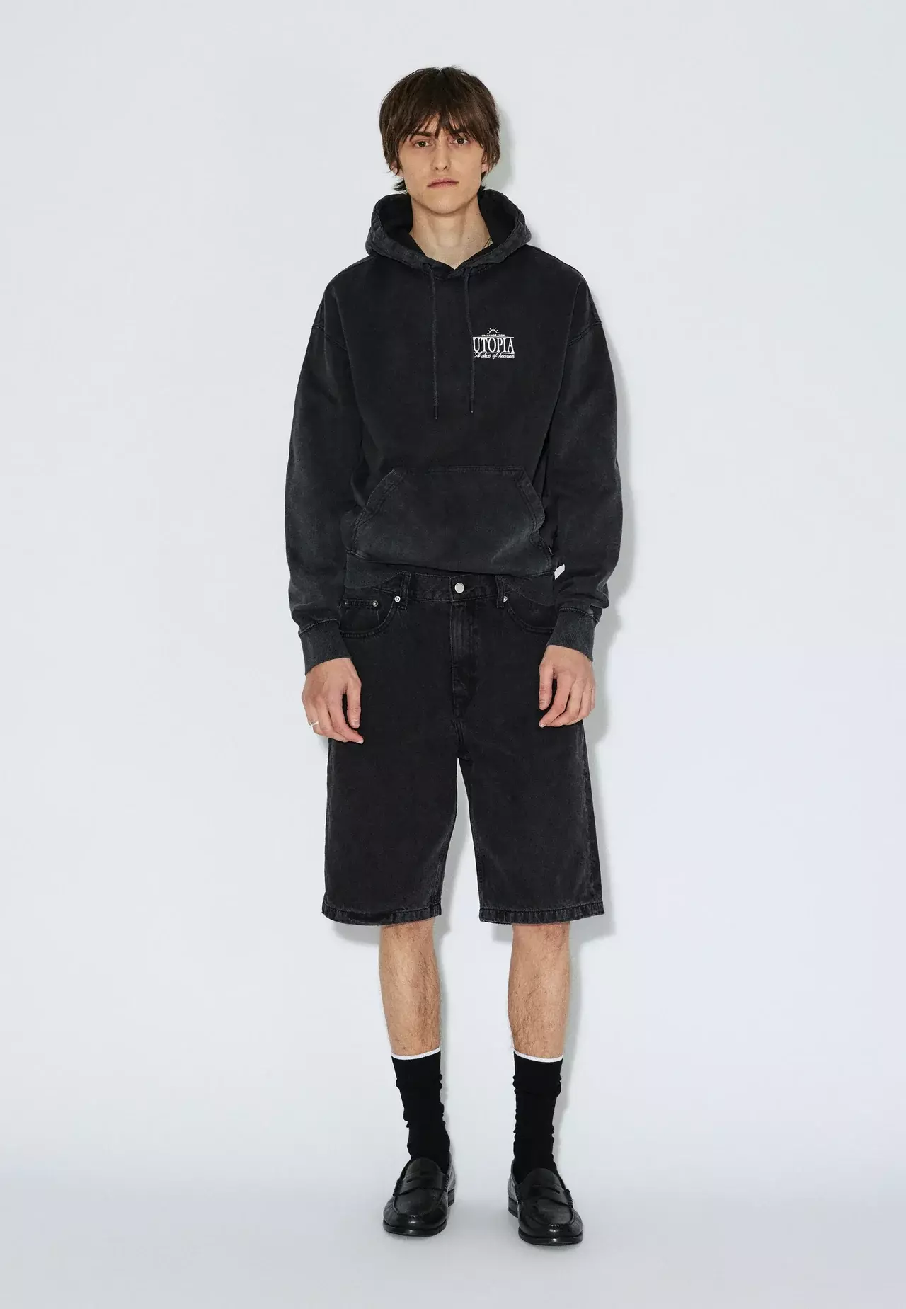 Dr.Denim Omar Shorts Worn Black Herren Denim schwarz